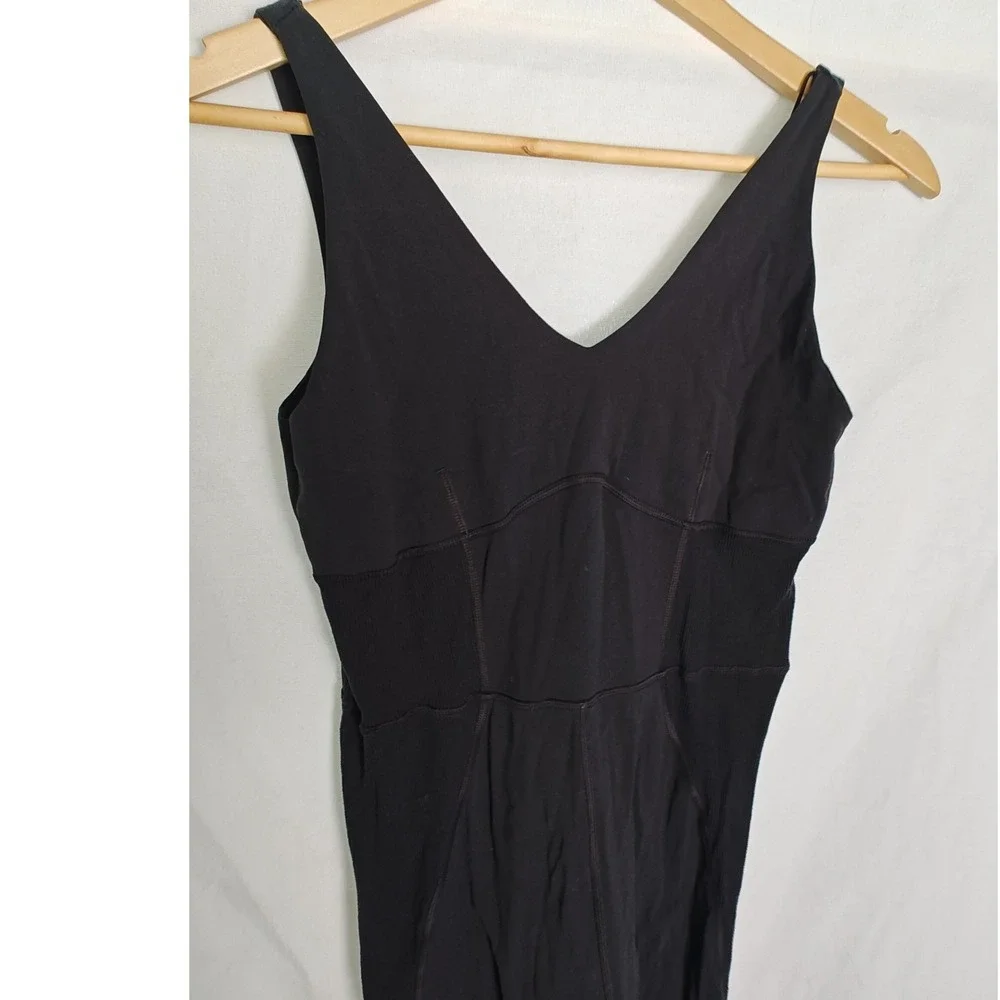 NIKE Yoga Luxe Infinalon Jumpsuit Stretch‎ Black One Piece Dry Fit CJ5272-010 M